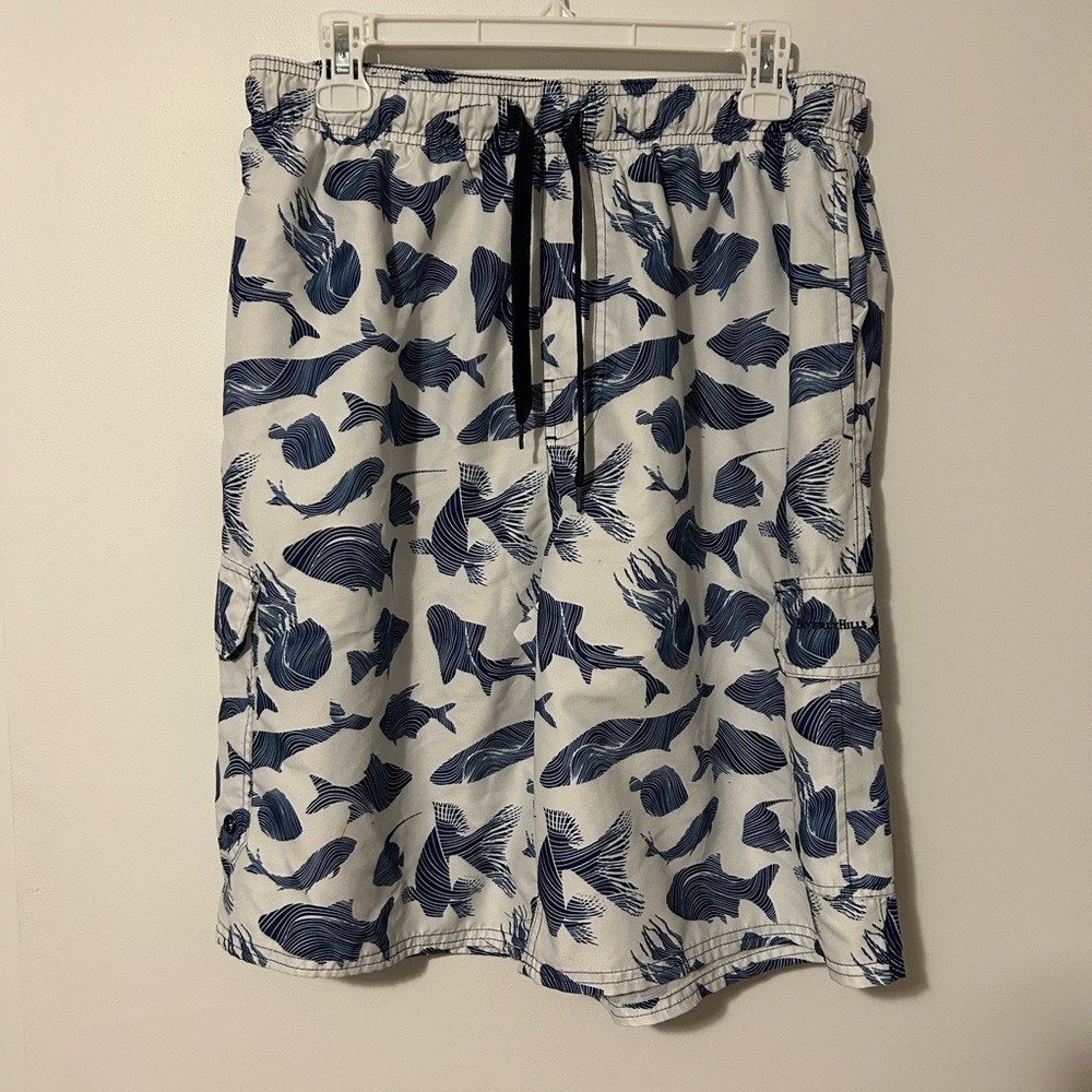 Beverly Hills polo club Blue Patterned Swim Shorts